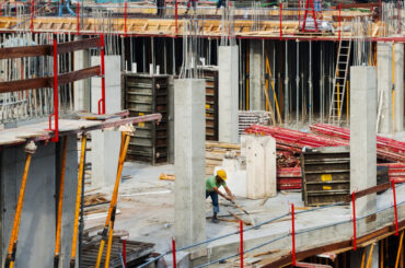 building new concrete houses